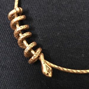 Alex and Ani Snake bracelet in gold